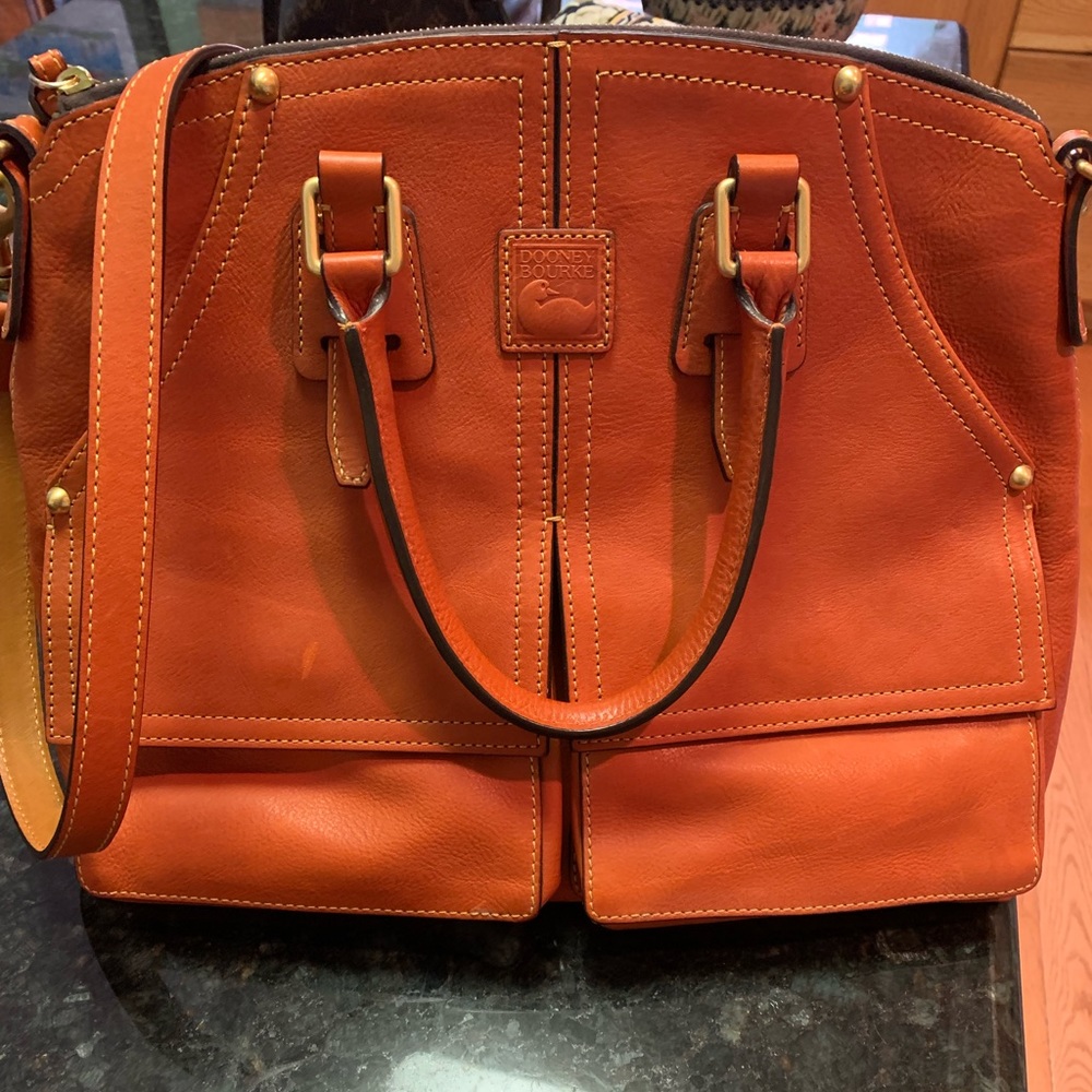 Dooney & Bourke Clayton Florentine Handbag Orange